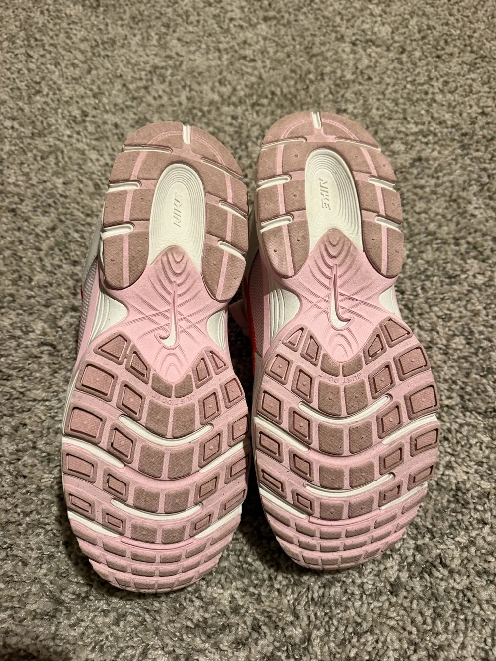 Nike Kids Pink and White Heart Accent Sneakers